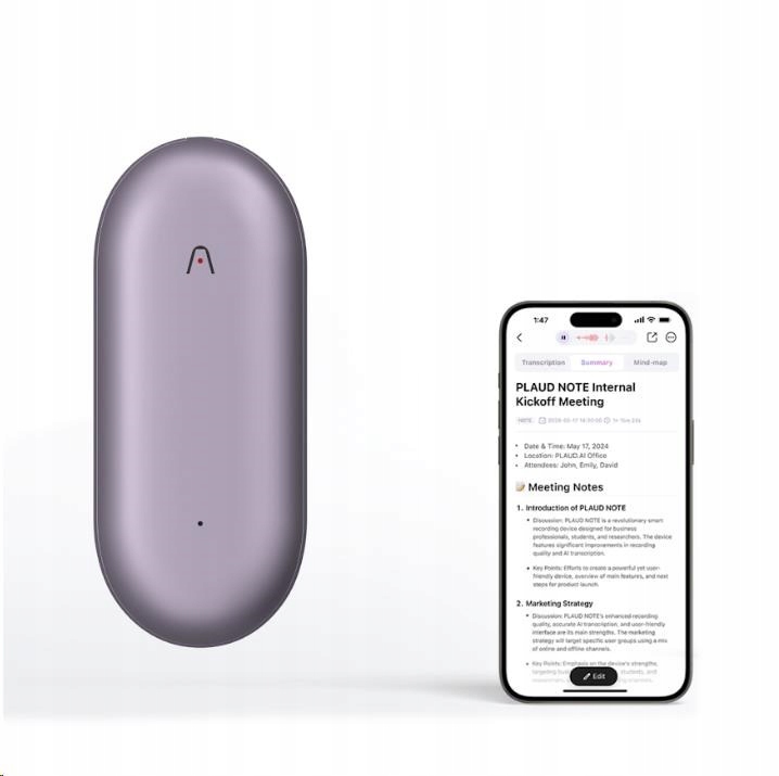 Plaud Note Pin Purple Ai hlasový záznamník (2025) Plaud NotePin Sunset…