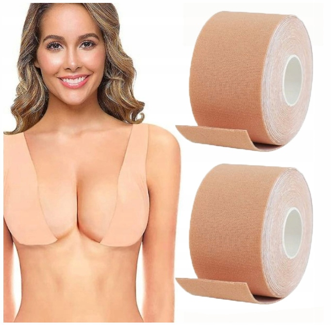 2x TAŚMA MODELUJĄCA UNOSZĄCA PODTRZYMUJĄCA BIUST GOŁE PLECY PRO 5M