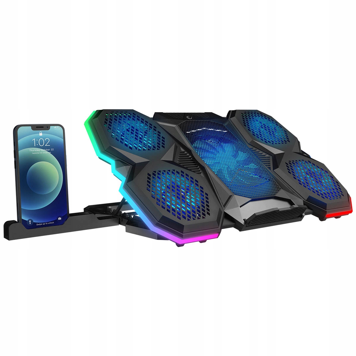 Rampage AD-RC14 X-ranger Podstawka chłodząca pod laptop 9-17'' Rgb regulow