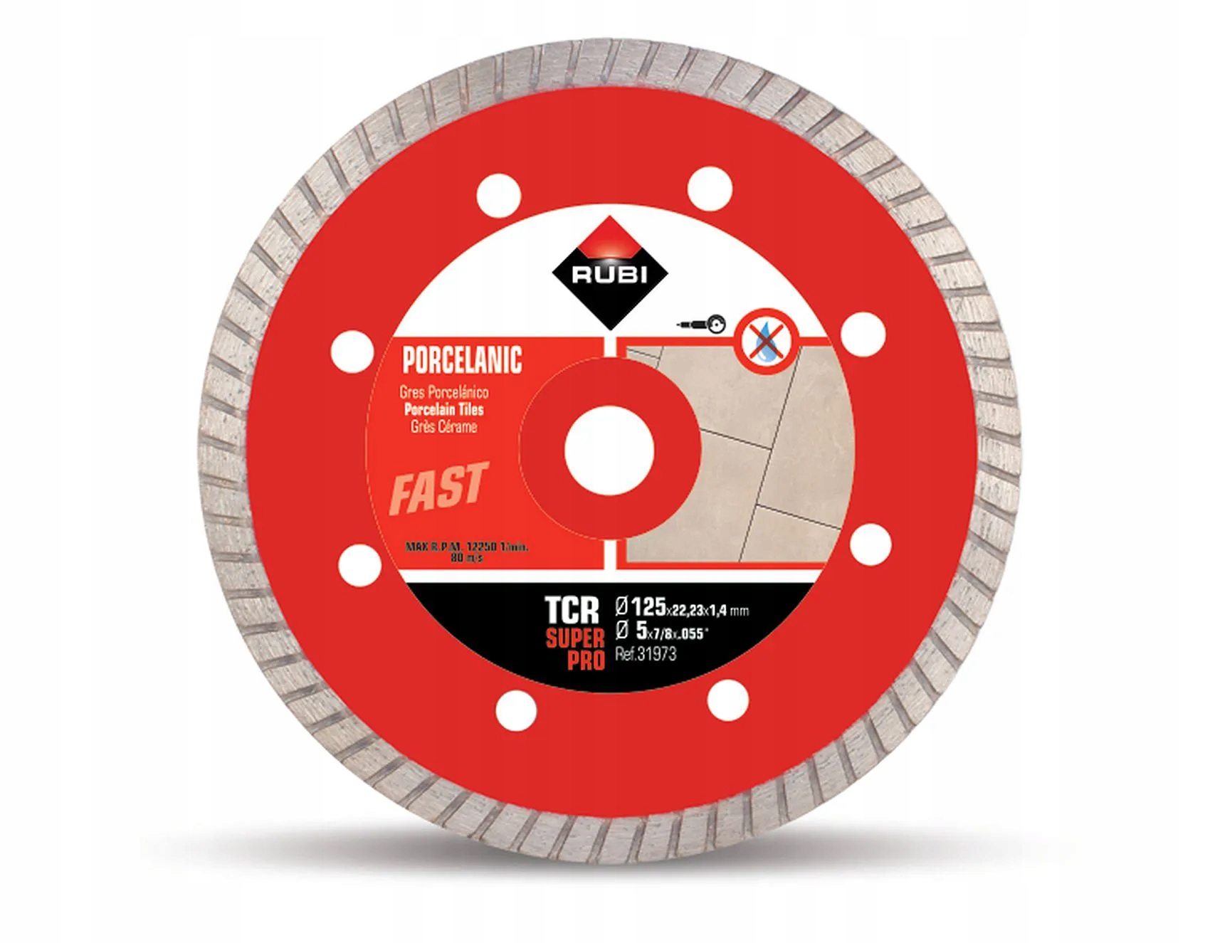 

Tarcza diamentowa do gresu 125mm Rubi Tcr SuperPro