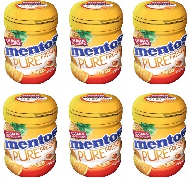 Levně 6x 60g žvýkačka Mentos Pure Fresh Tropical Karton