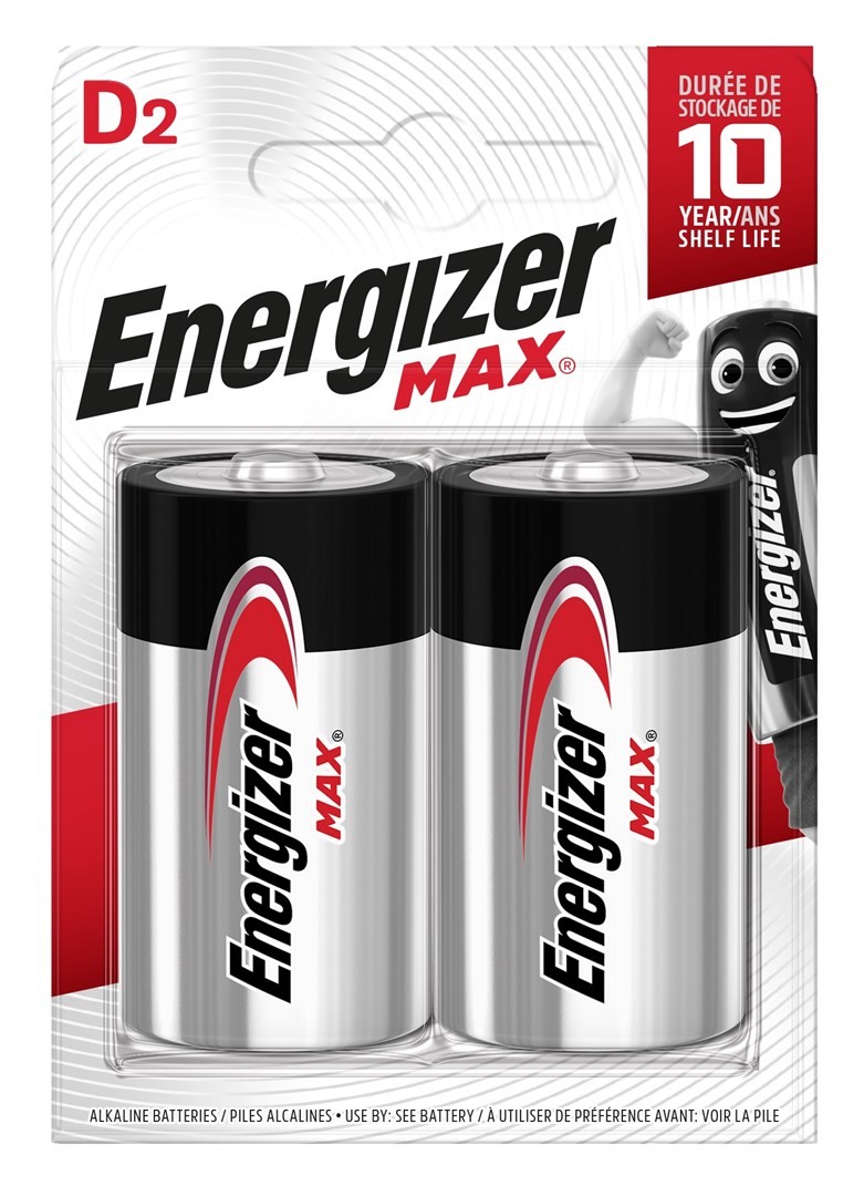Energizer Bateria Max D LR20. 2 szt. Opakowanie Eco