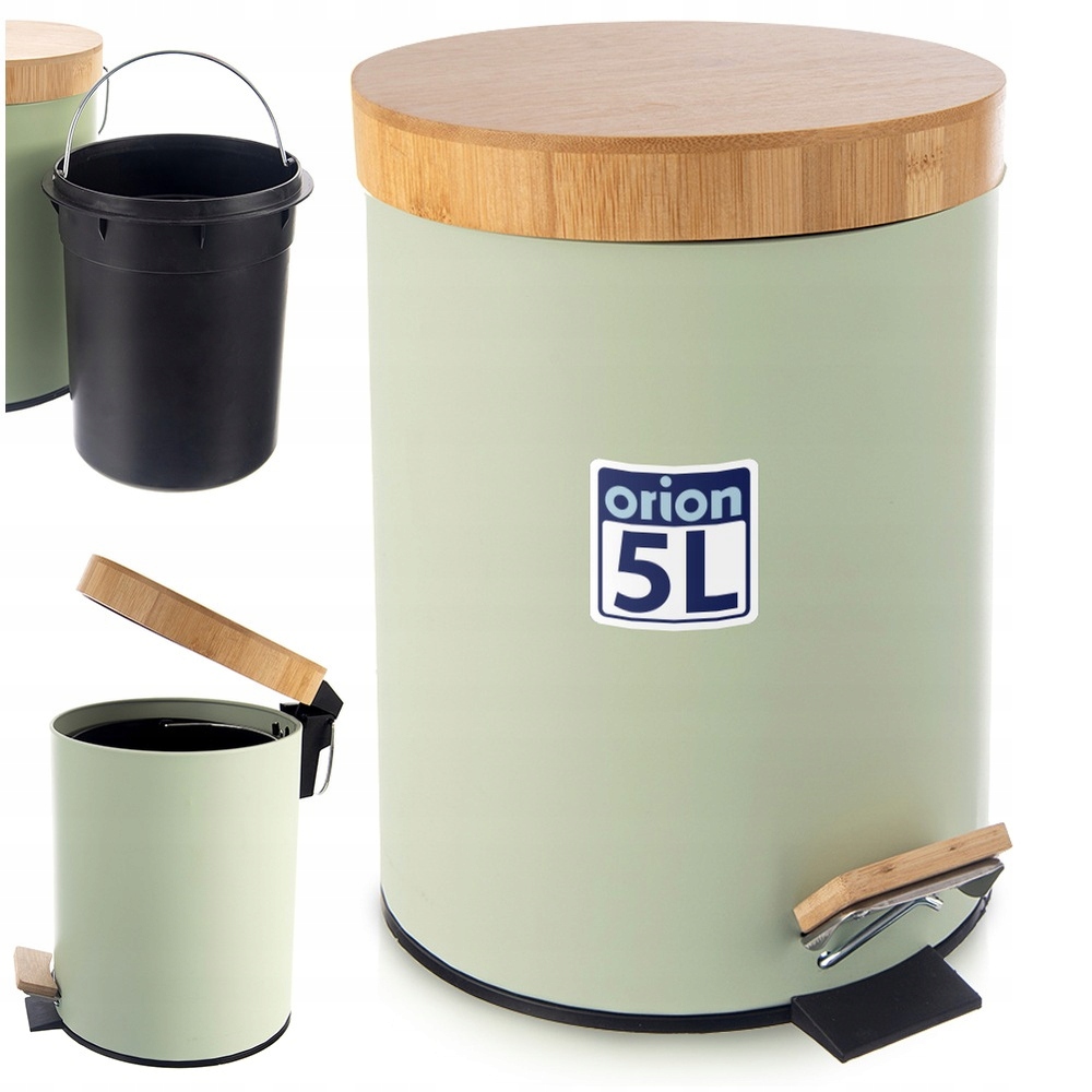 Levně Odpadkový koš kovový s pedálovým víkem koupelnovým kbelíkem 5L