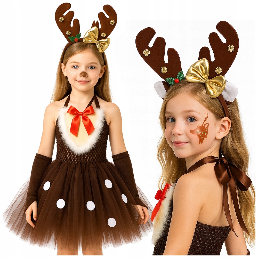 Strój Sukienka Sarenka Bambi Jelonek Bal Jesieni 116/122 balovelove