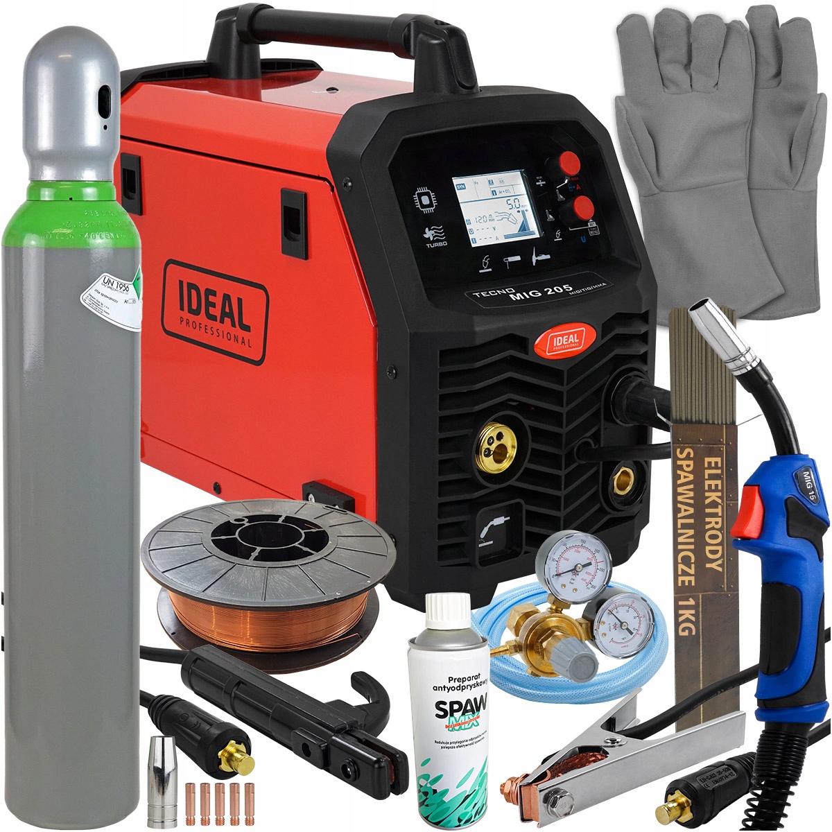 

Spawarka Migomat Tecnomig 205 LCD Synergia Zestaw