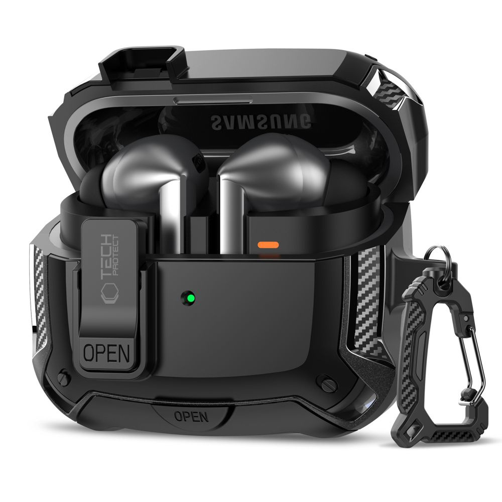 Etui do Samsung Buds 3 3 Fe 3 Pro Tech-Protect Carbonox czarne