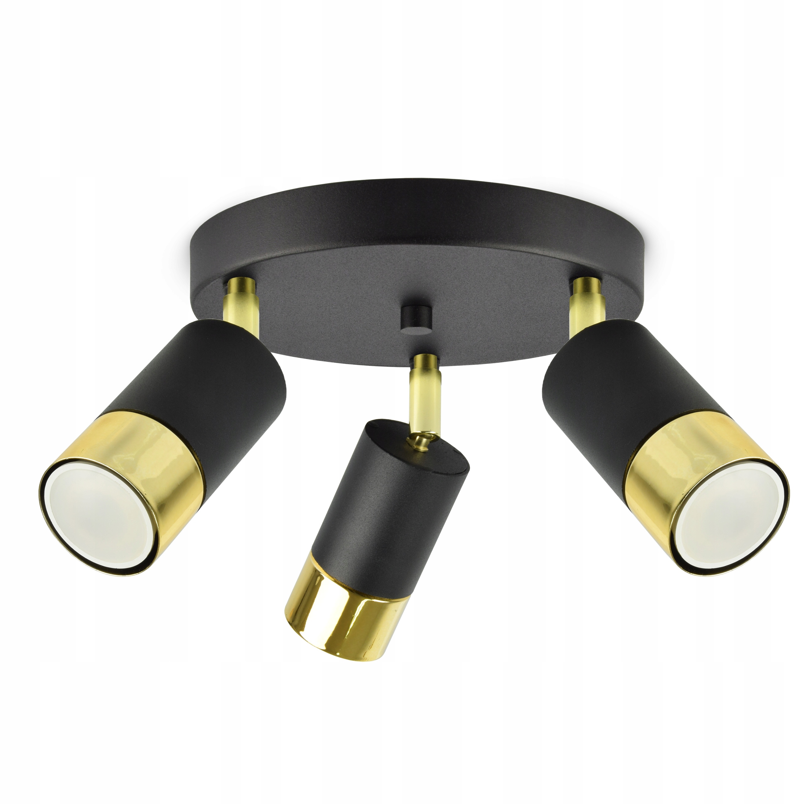 

Lampa Sufitowa Spot Tuby Metal Czarna Złota GU10