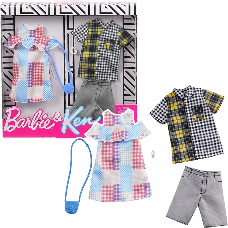 

Ubranka dla lalek Barbie i Kena modny zestaw 2pak
