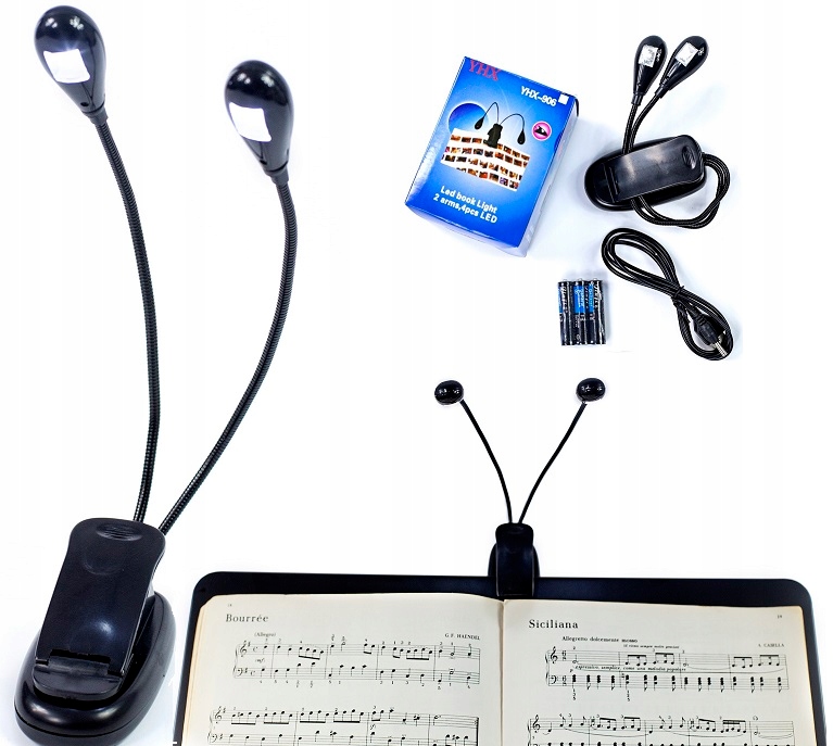 

Lampka Led Podwójna Do Czytania , Na Pulpit Usb