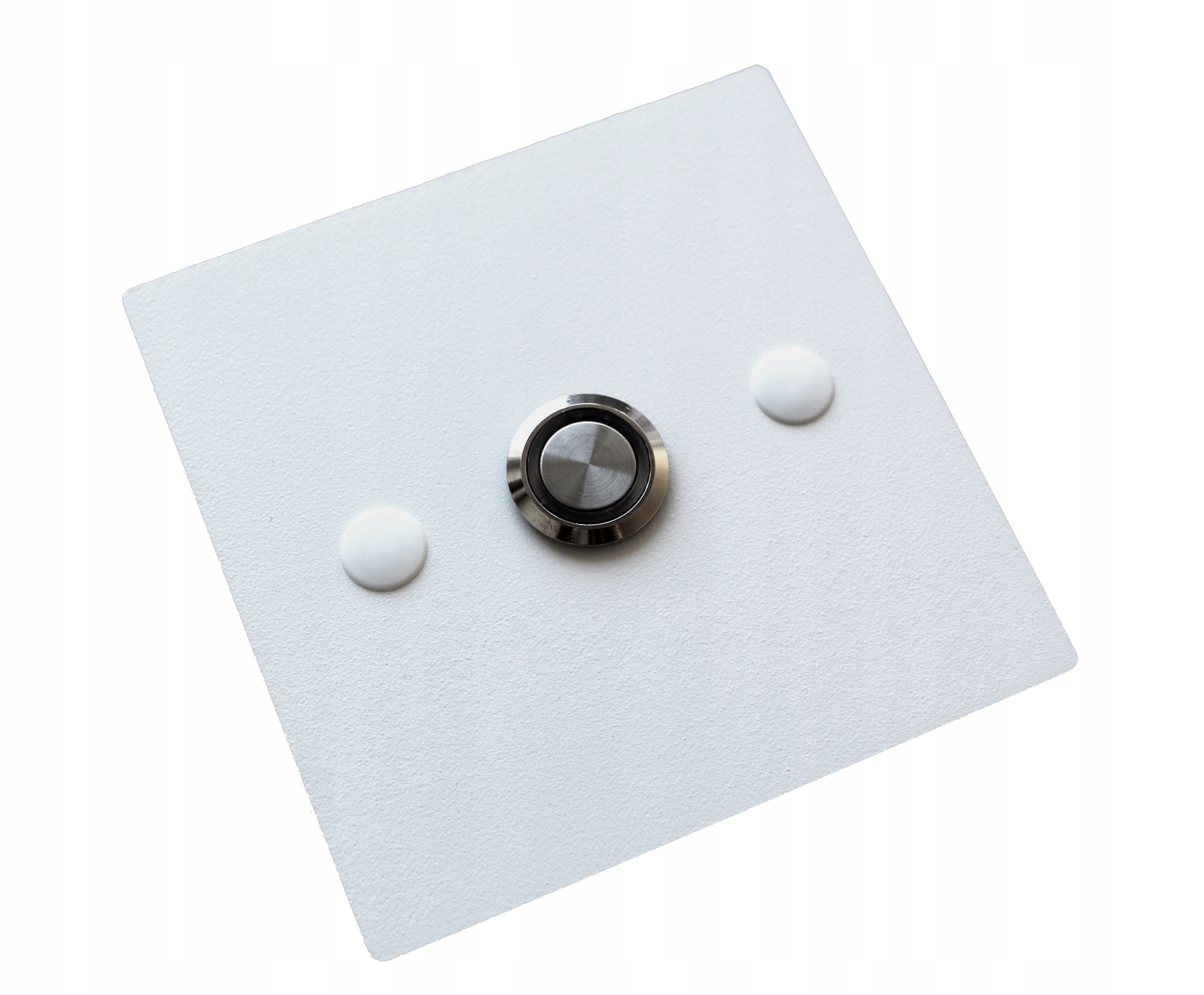 Tlačítko zvonku pro domofon Metalová Led 9/12/24/230V 10x10 čtverec bílá