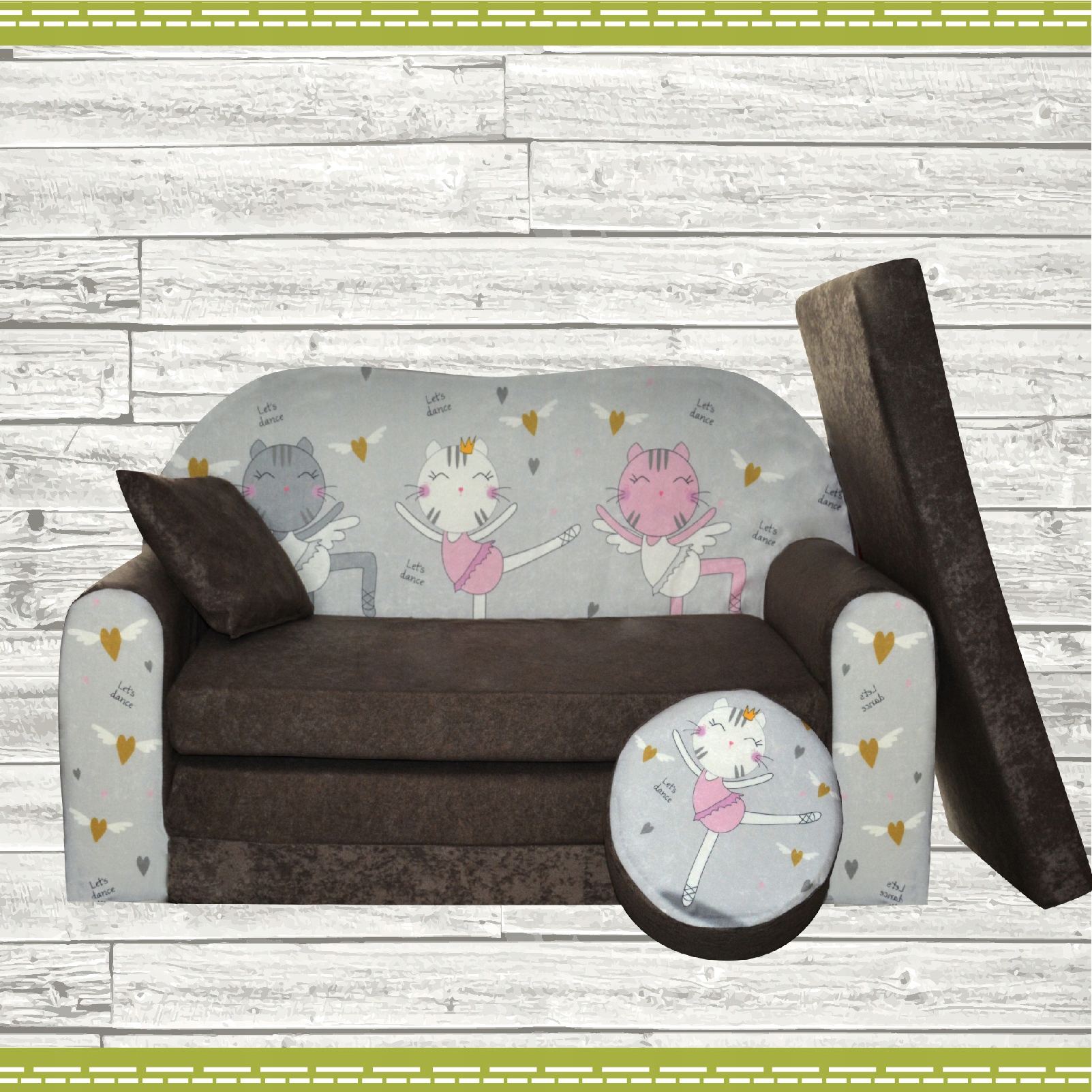 BEZPIECZNA SOFA PIANKOWA KANAPA DZIECI MATERAC PODUSZKA ŁÓŻECZKO PUFA Kod producenta w319_45