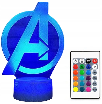 

Lampka 3D Led Avengers Logo Marvel Pilot