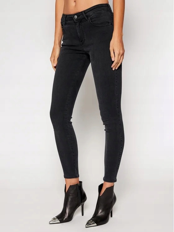 Wrangler Dámské Černé Úzké Nohavice S Bavlnou 26/32 7AA