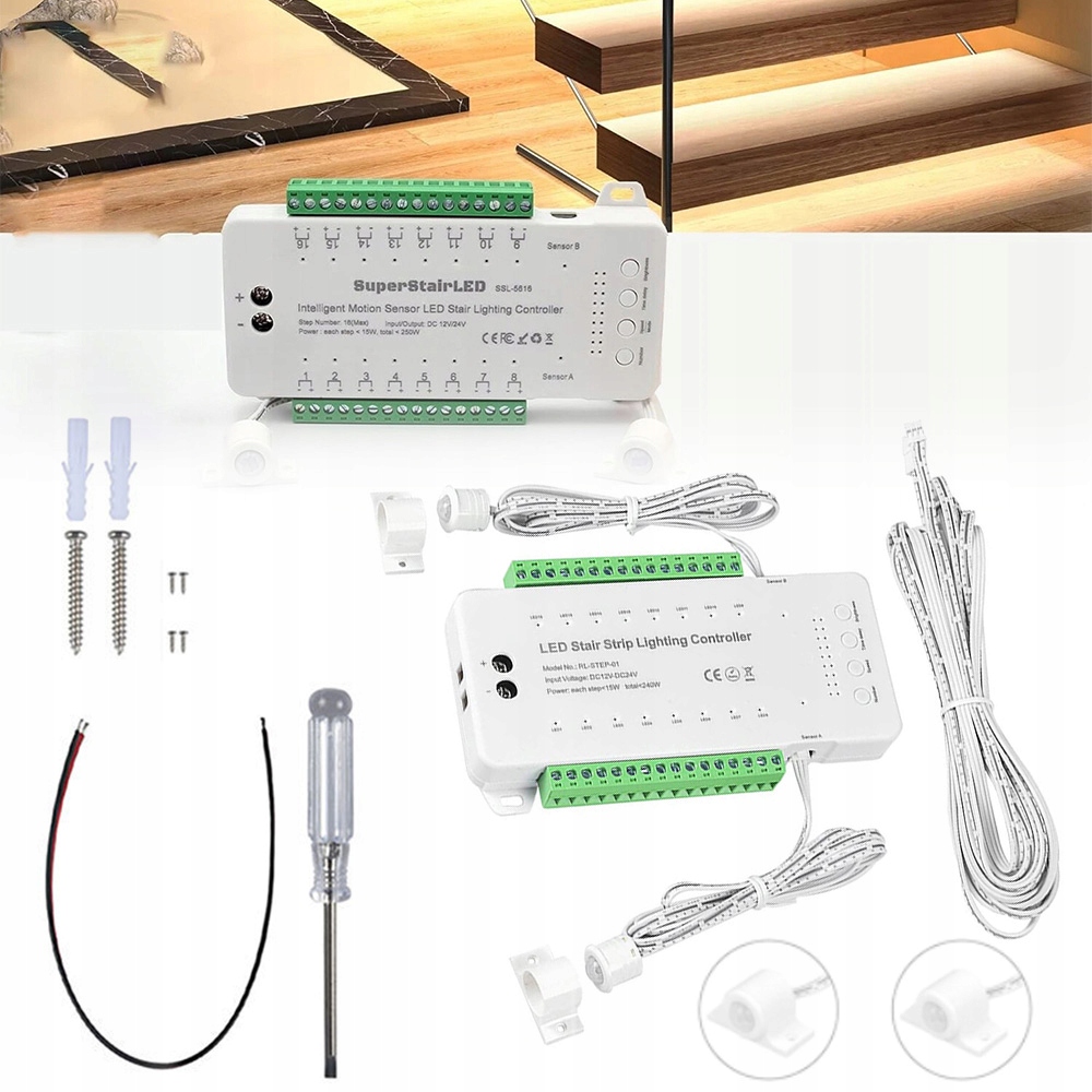 Led Senzor Schodišťového Pohybu Led 240W 12V 24V