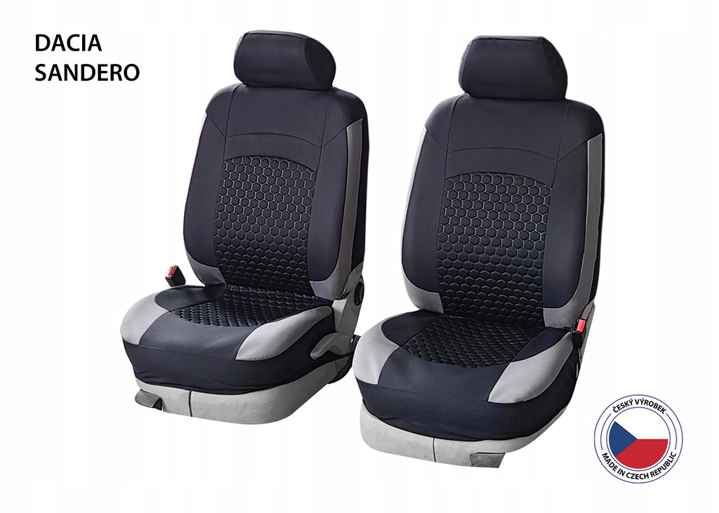 Pokrowce na fotele samochodowe Perfetto Ol Dacia Sandero Czarny/Szare