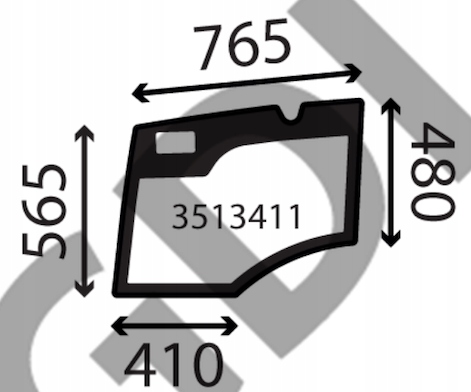 sklo Weidemann spodní dveře levé 1000216784
