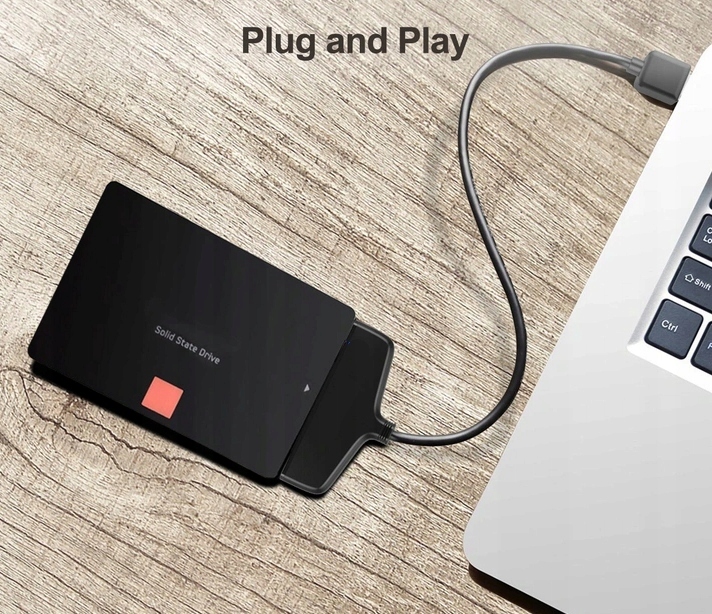 ADAPTER MOSTEK DYSKU USB 3.0 SATA DO SSD HDD 2,5'' Długość kabla 0.23 m