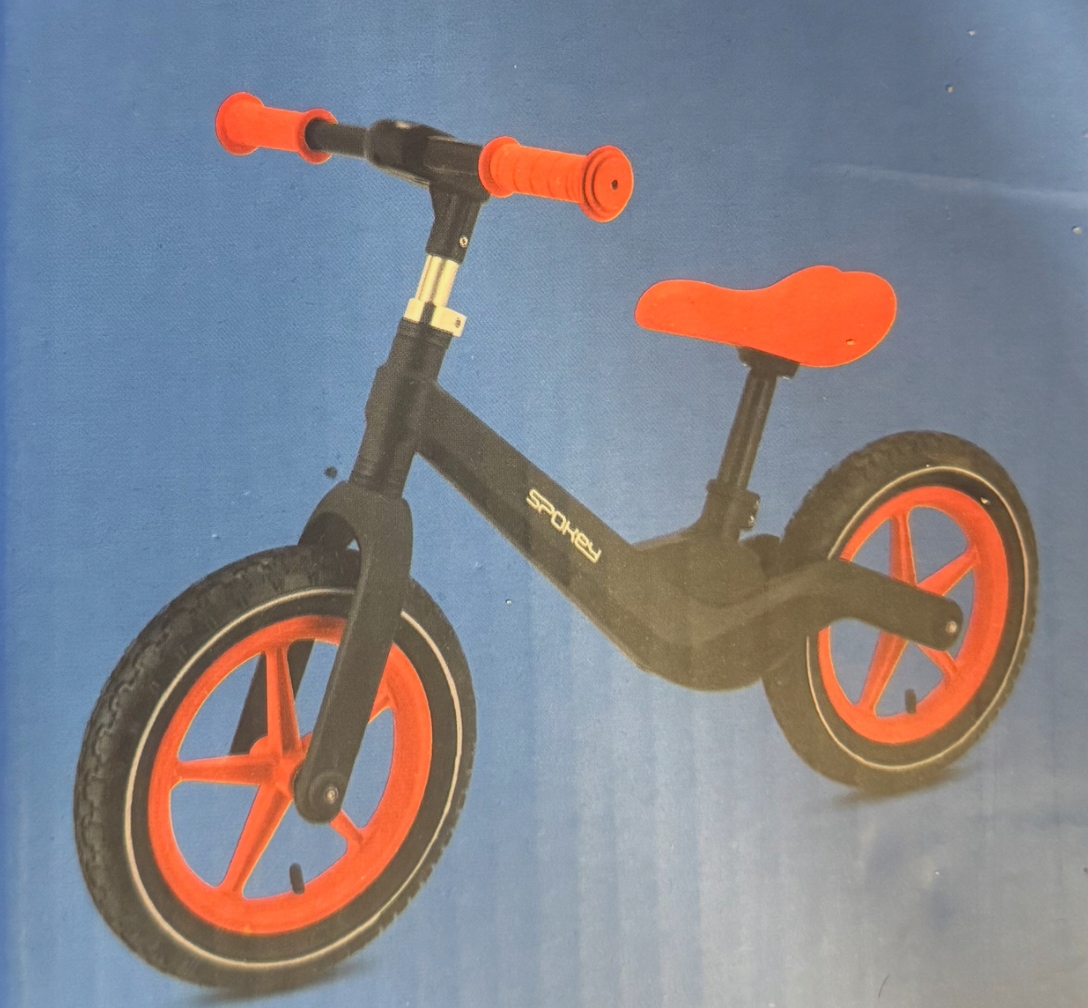 Lekki rower rowerek biegowy spokey czarny