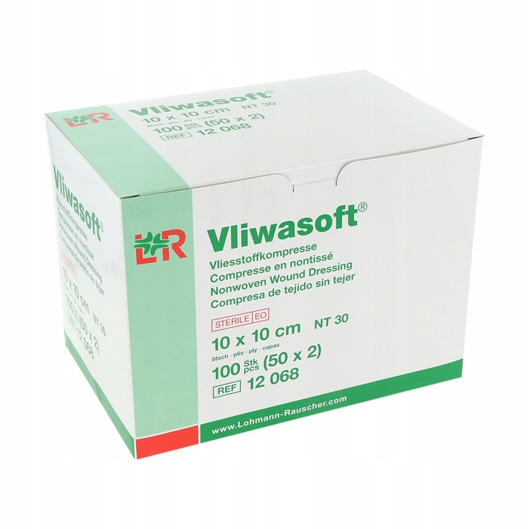 

L&r Vliwasoft 10 x10cm, 50 x 2szt. jałowe 6w