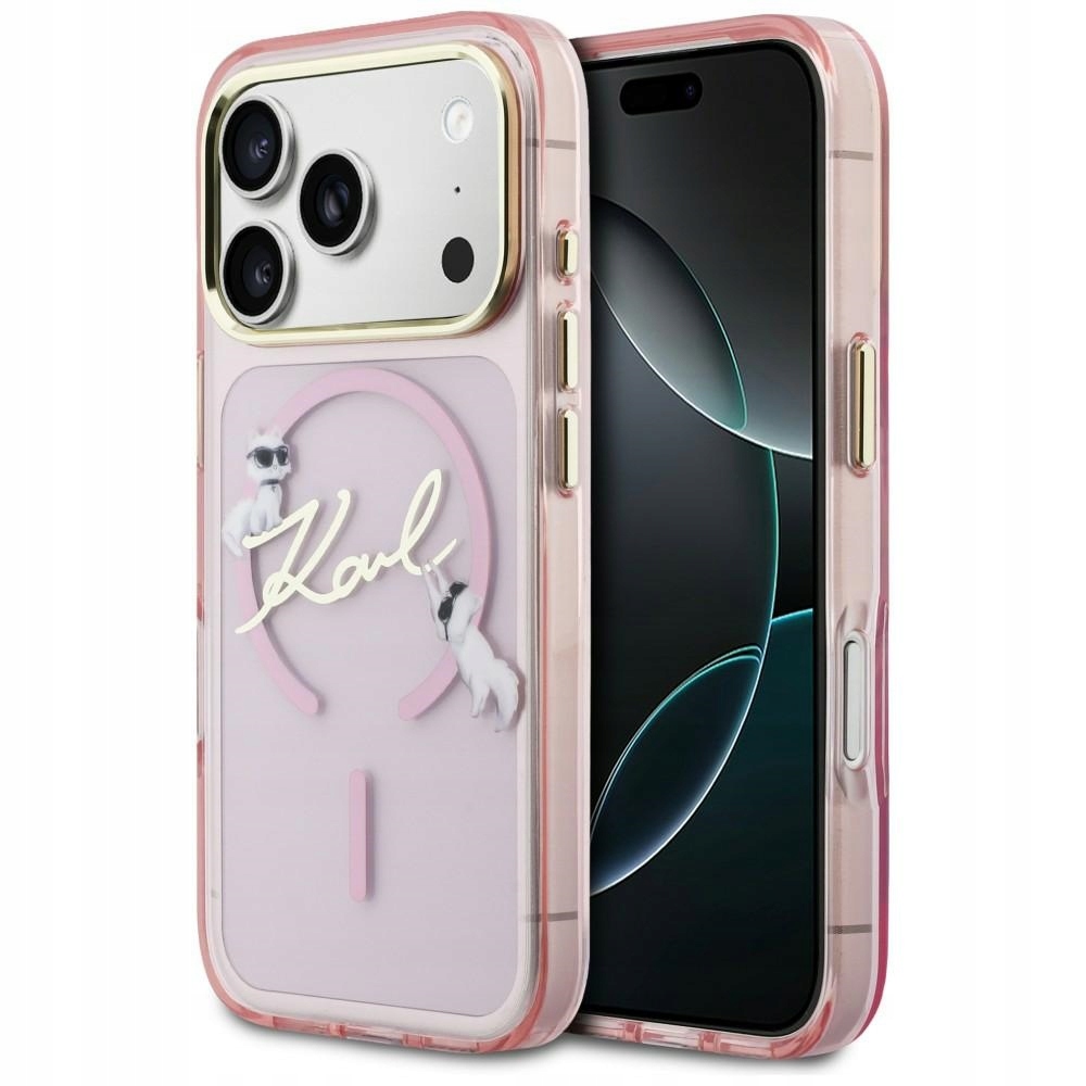 Etui Karl Lagerfeld IML Choupettes Karl Script Logo MagSafe na iPhone 17