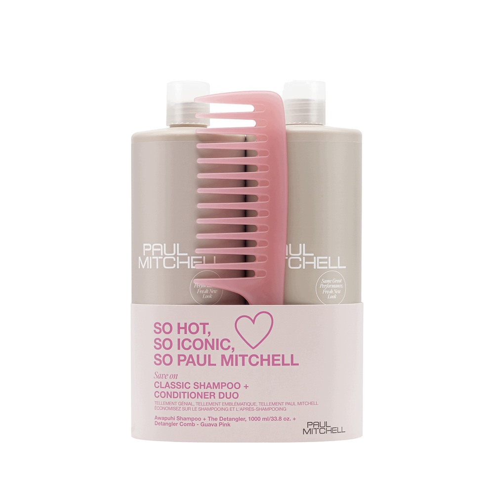 Zestaw Paul Mitchell Classic Duo Szampon 1L Odżywka 1L Grzebień