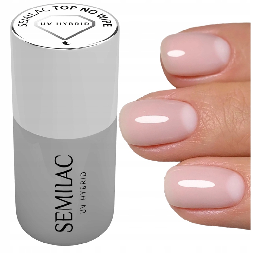 Semilac TOP NO WIPE Dry Top do lakieru hybrydowego nabłyszczający 7ml SEOL