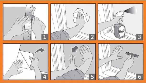 67,5cm FOLIA STATYCZNA NA SZYBĘ OKNO MLECZNA SZYBA Długość 50 cm