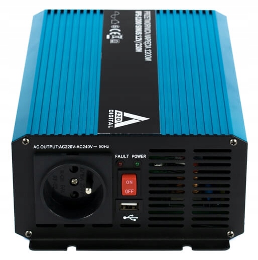 Automobilový menič napätia 12V 1200W Sinus 1200S Azo Digital