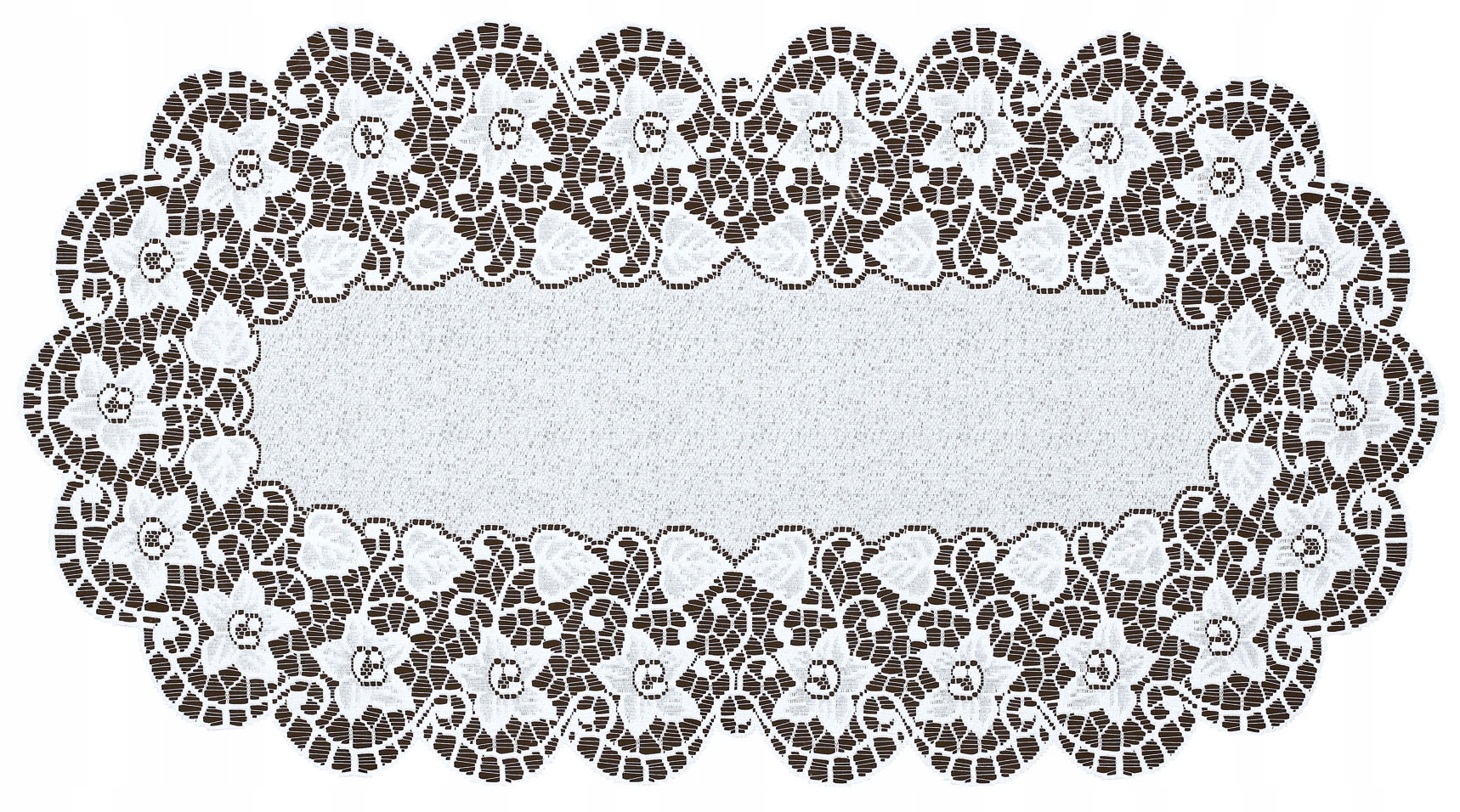 

Obrus Bieżnik Żakardowy Biały Owal 22194 50x100CM