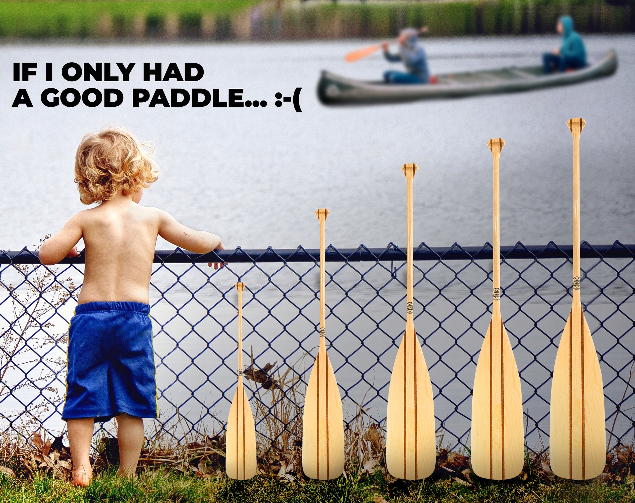 Pagaj drewniany dla Dzieci John Paddle 100 cm Długość 100 cm