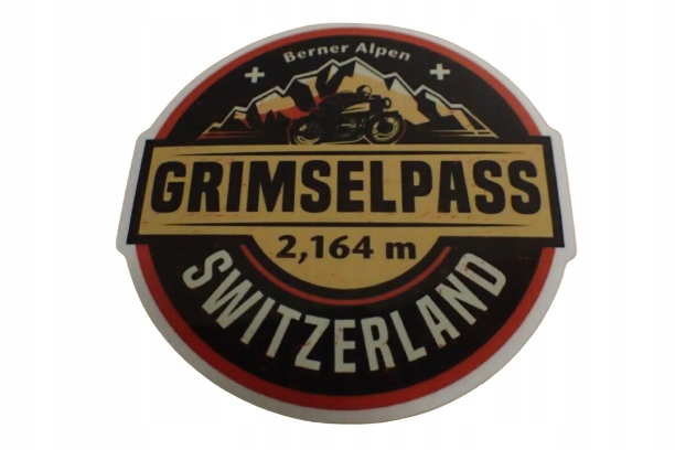 Naklejka Winylowa unikat Grimselpass Switzerland 6,6 x 6,6 cm Kolekcja