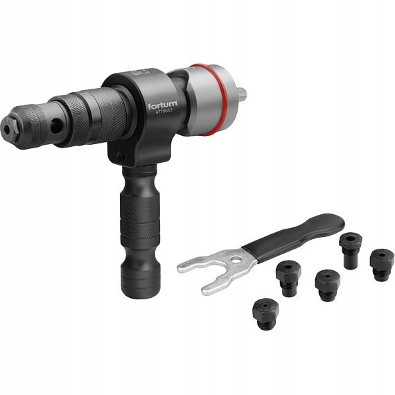Fortum adaptér nitovací na vŕtačku "t", trhacie nity 2,4 6,4mm, 4770663