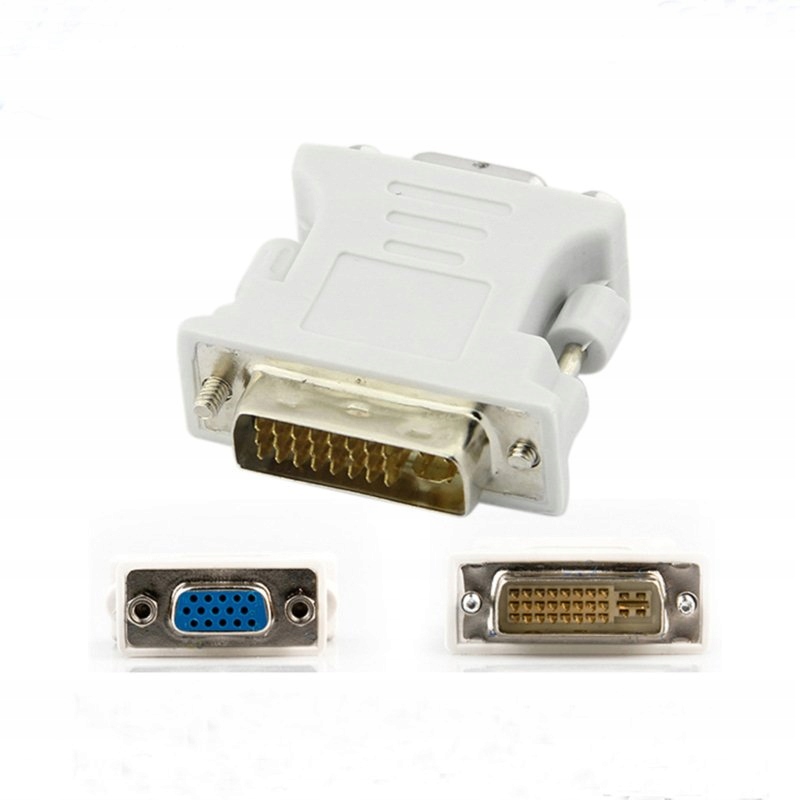 Przejście adapter gniazdo VGA wtyk DVI-I 24+5 PIN