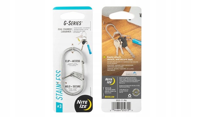 

Nite Ize G-Series Dual Chamber Carabiner 3 Srebrny