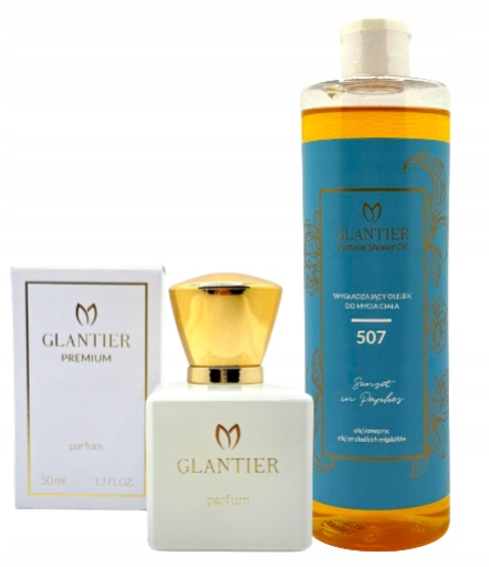Glantier Sada Glantier 507 Parfém Premium 50 ml Olej na mytí těla