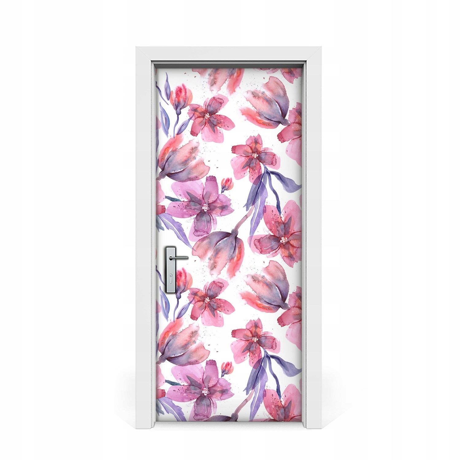 

Naklejka na drzwi okleina Pastelowe kwiaty 85x205