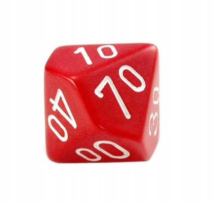 

Kość Rpg K10 00-90 kostka do gry czerwona