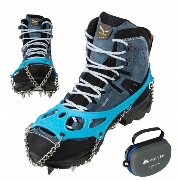 Volven Raczki Turystyczne Protraxion Lite Niebieskie Kolce Łańcuchy M 36-40