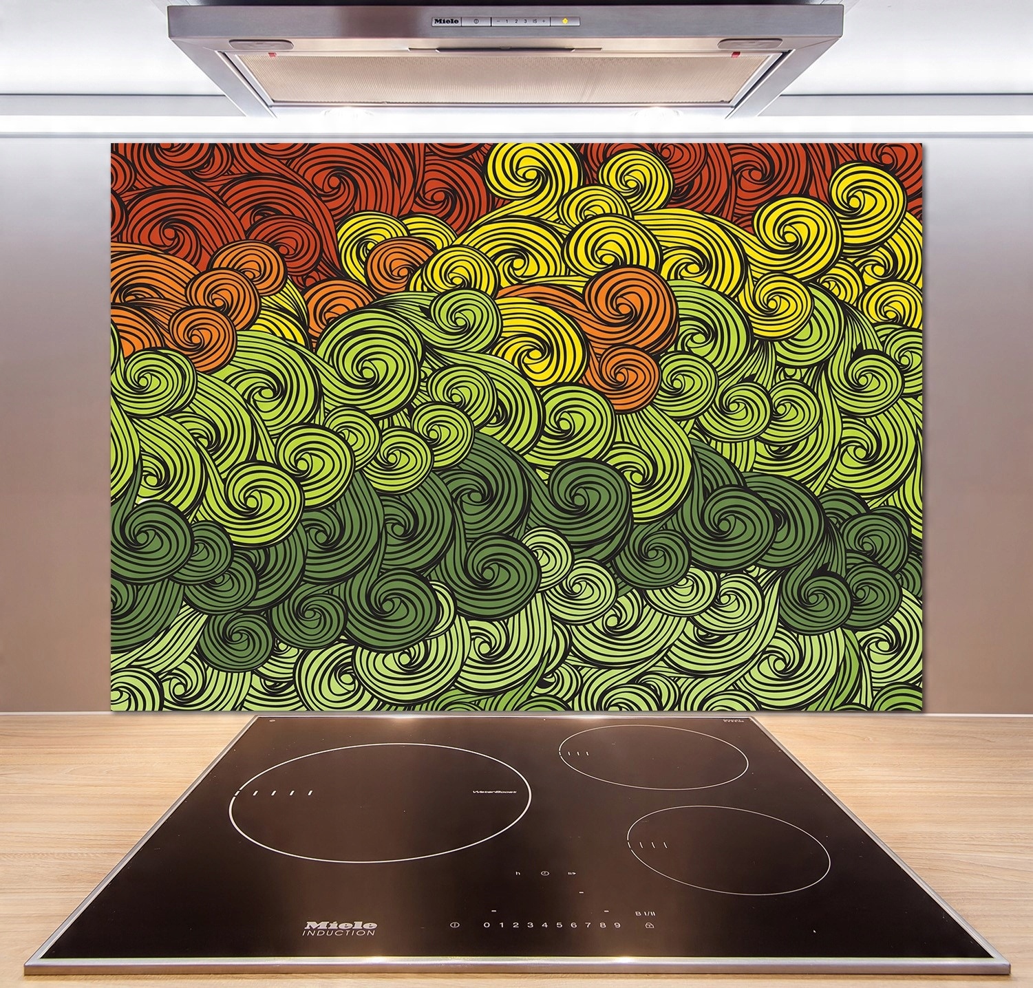 

Panel do kuchni Kolorowe fale 100x70 cm + Klej