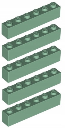 

Lego Klocek 1x6 Sand Green (3009/6177081) 5szt.