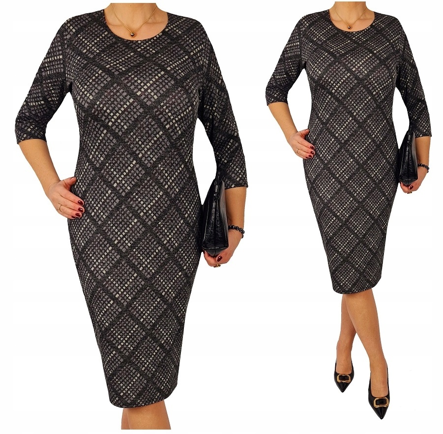 Teplé zeštíhlující Šaty na vánoční akce XXL 40 42 44 46 48 50 52 54 56