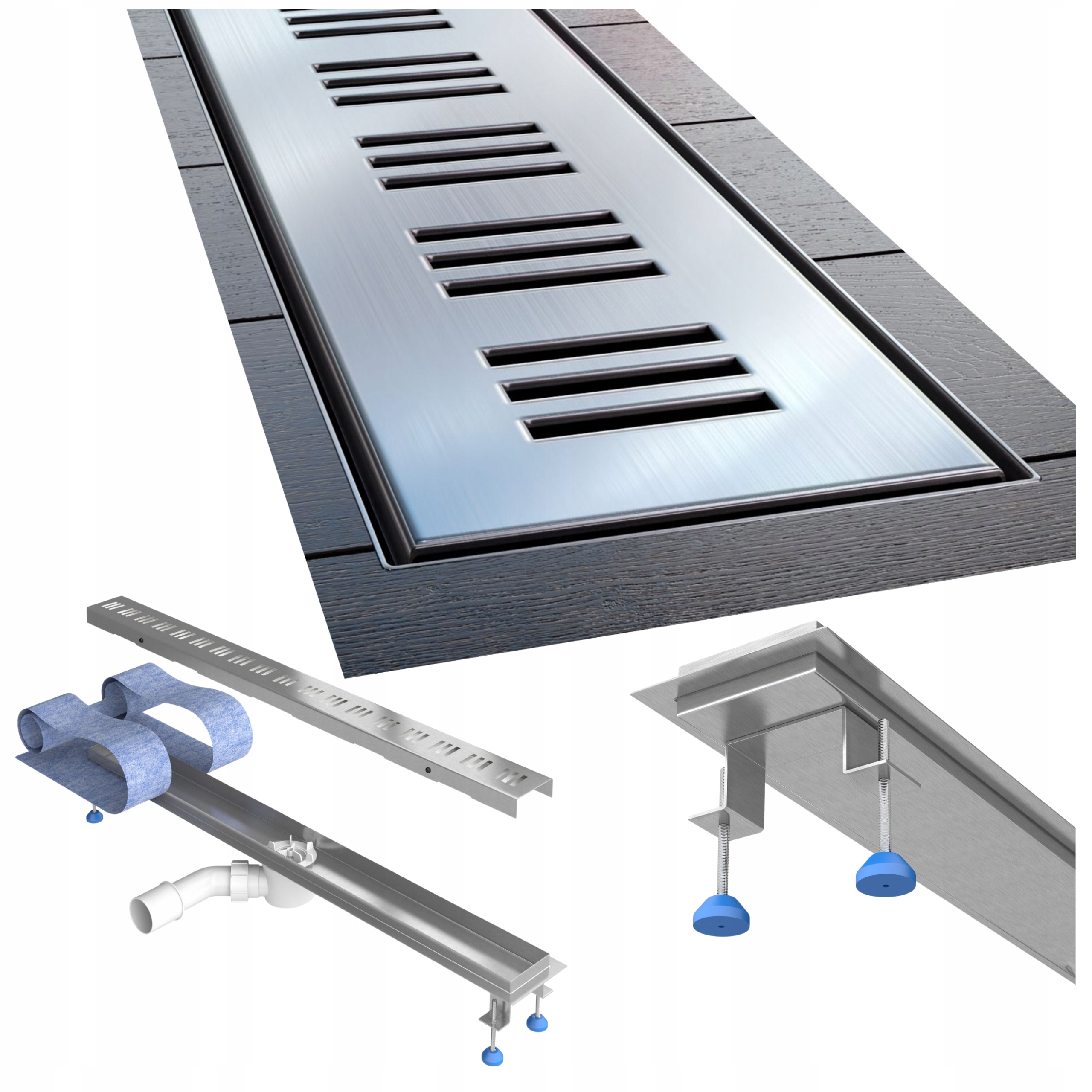 Odtok Waterway 120 cm vzor prúžky McAlpine sada