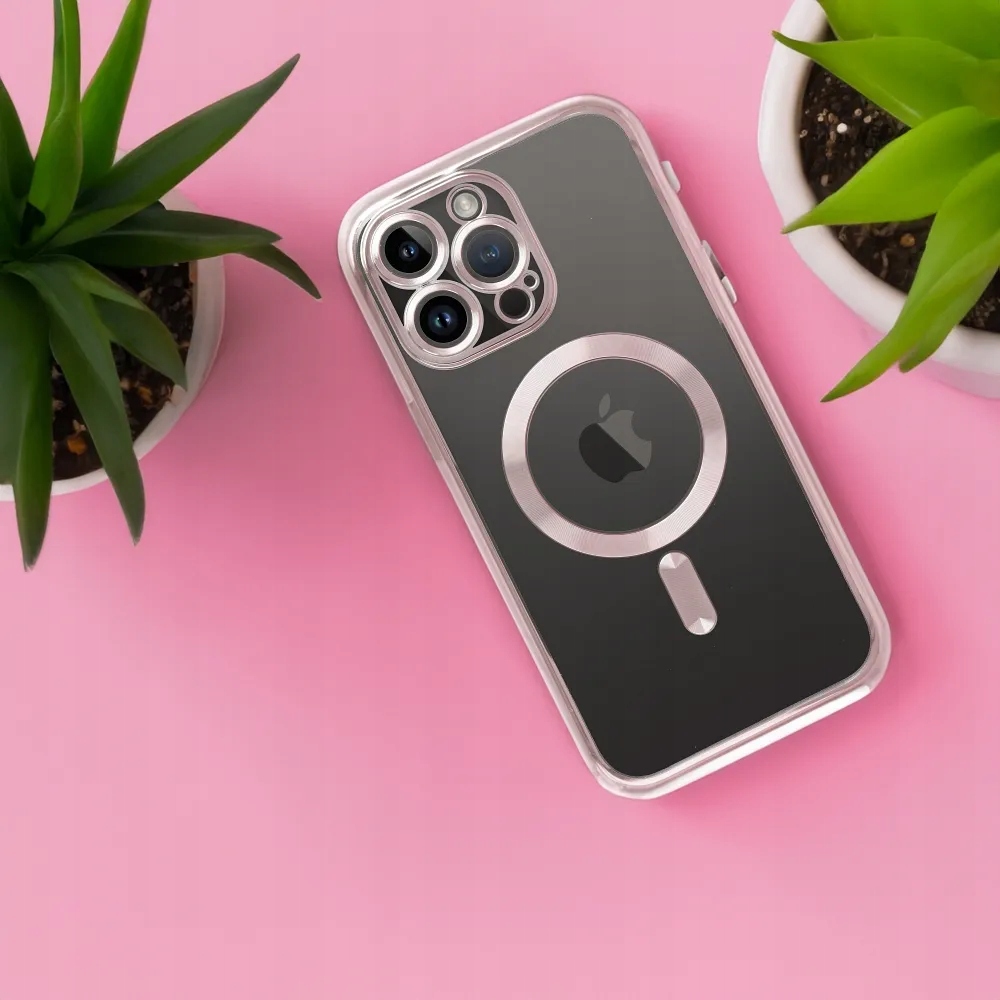 Futerał do iPhone 16 Plus Electro Mag Cover zgodny z MagSafe złoty róż
