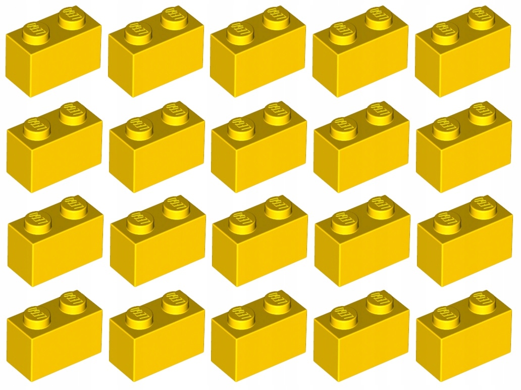 

Lego cegła 1x2 żółta 20 szt. 3004 93792 Nowa