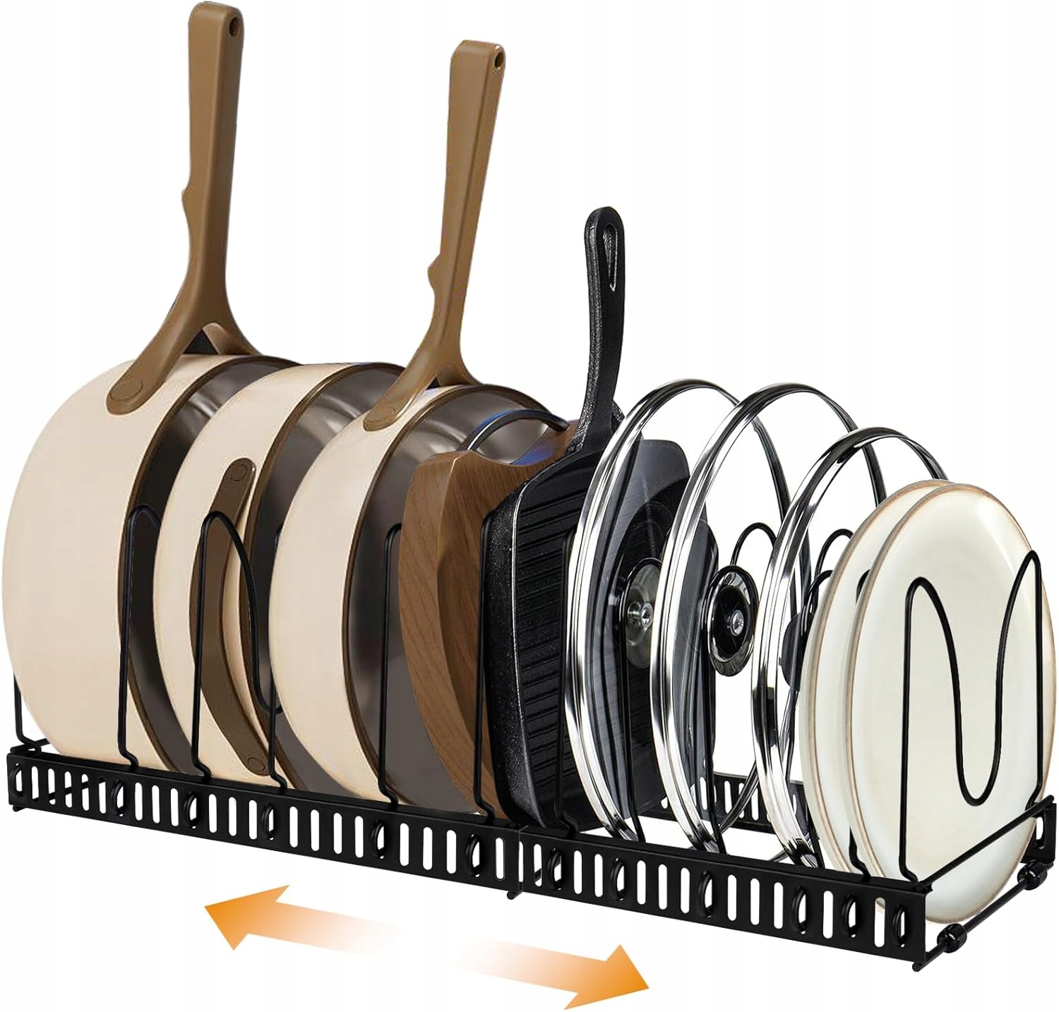 Levně Nový Stojan Na Poklice Hrnců, Nastavitelný A Odolný Organizér Na Pánve