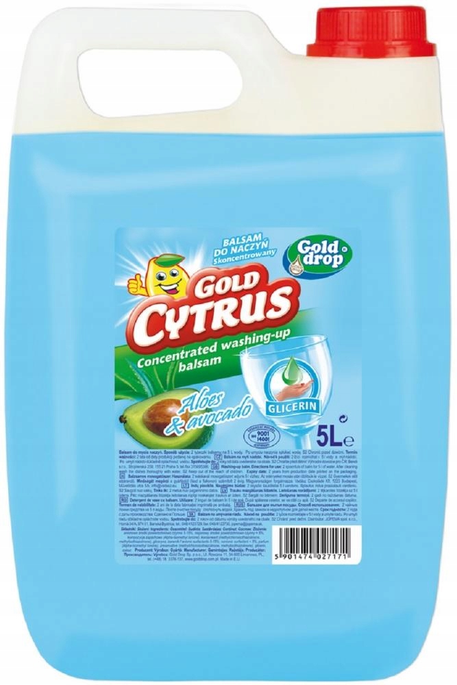 

Płyn do mycia naczyń Gold Drop Cytrus Balsam 5l