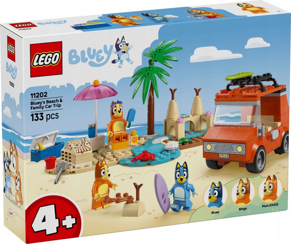 Lego Stavebnice Bluey 11202 Blue a rodinný výlet autem