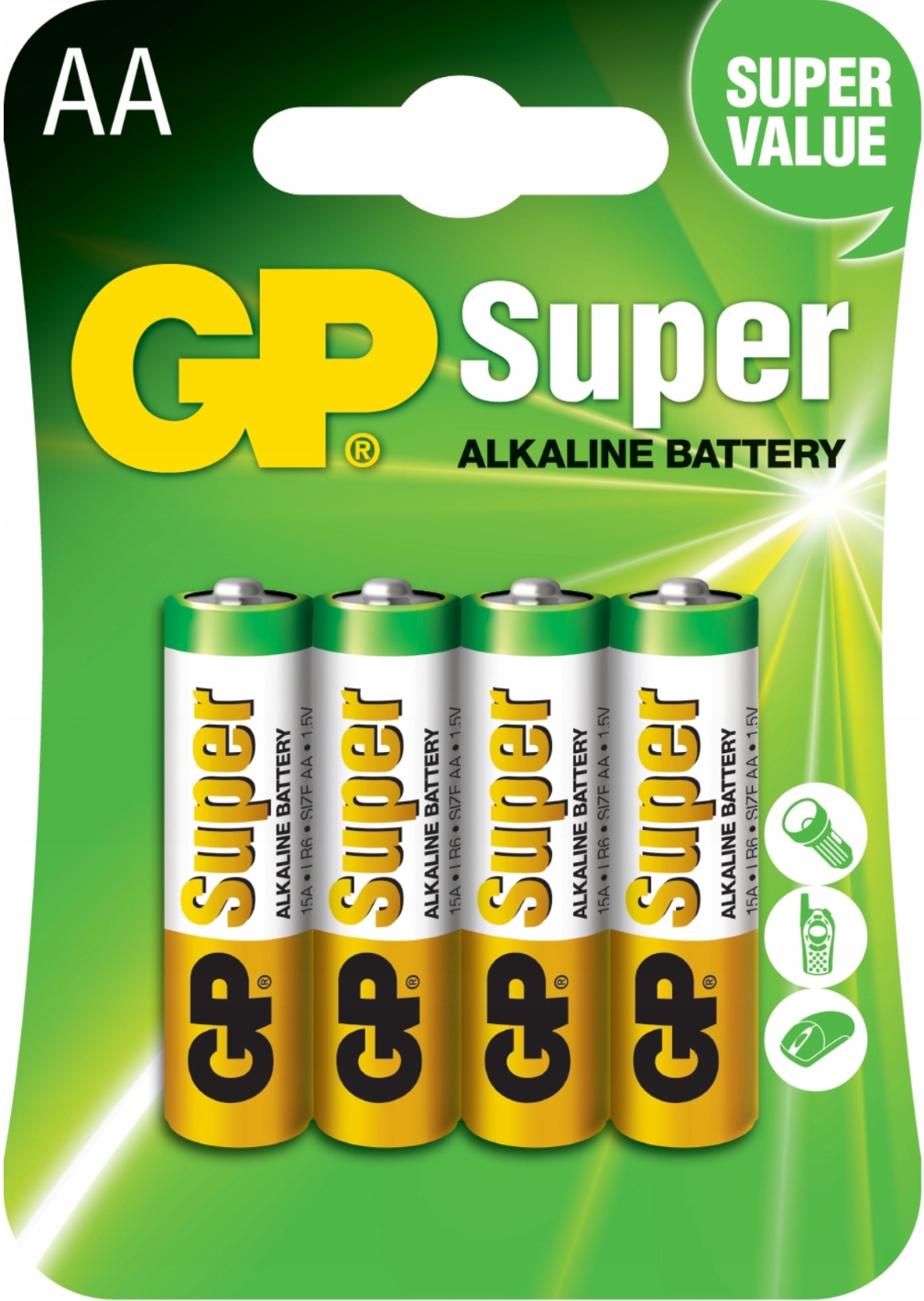 BATERIA GP AA LR6 SUPER ALKALICZNA 4 szt PALUSZEK