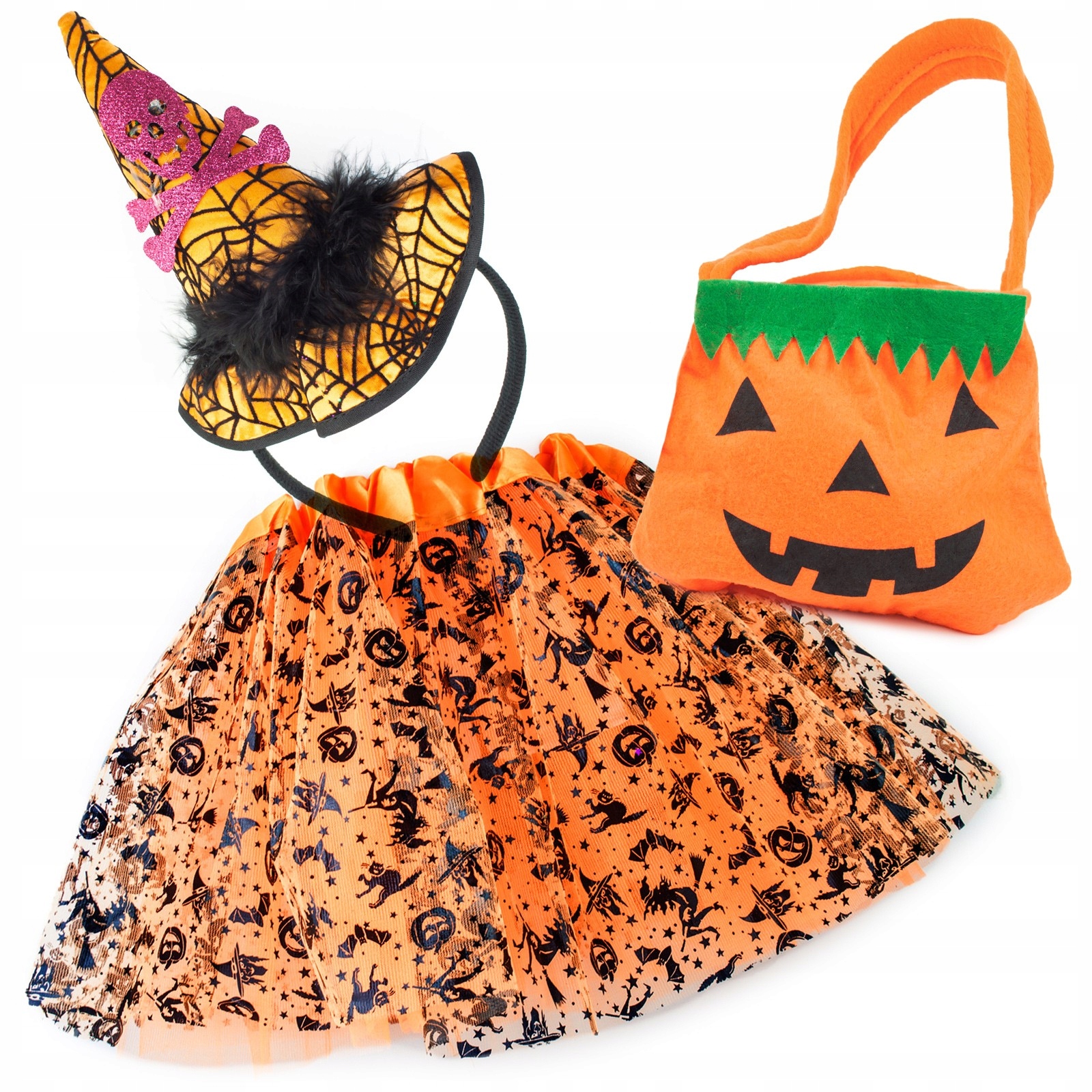 

Zestaw Dynia Strój Halloween Spódniczka + Koszyk