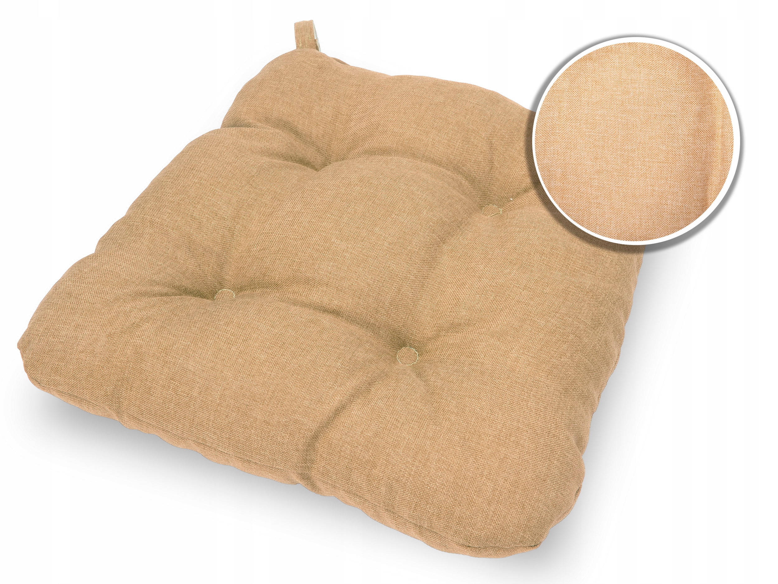 PODUSZKA NA KRZESŁO DO DOMU I OGRODU 40x40 Z RZEPEM PIASKOWA Kod producenta SUZA + Rzep 40x40 komplet - Sand